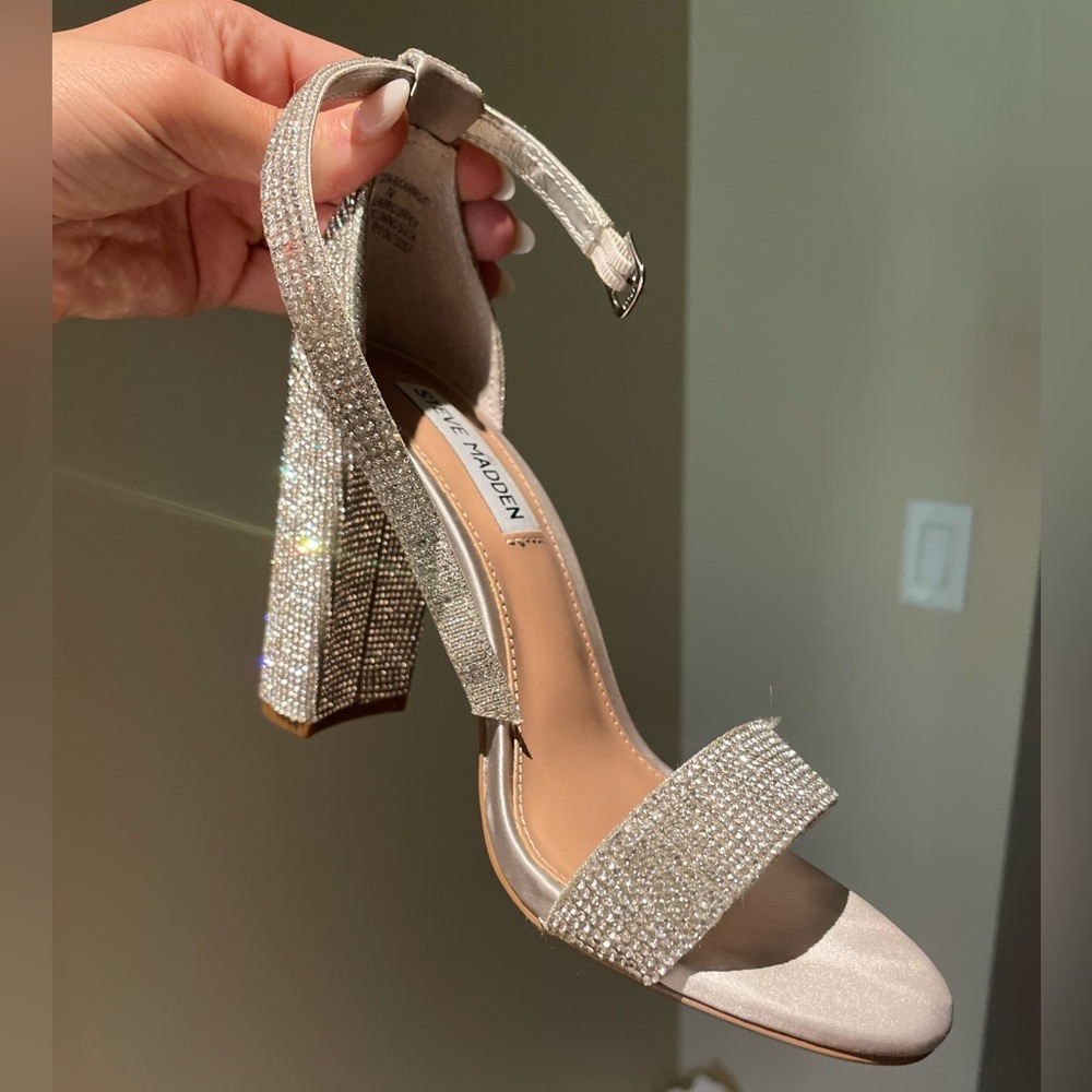 Sparkle Heals Carrson-r crystal Steve Madden Shoes